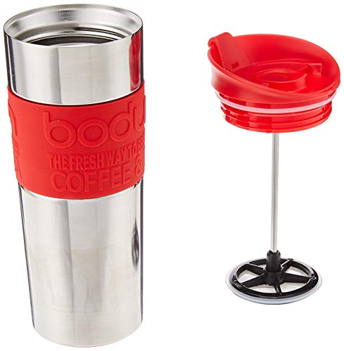 Black 15oz Vacuum Insulated Stainless Steel Travel Press S330