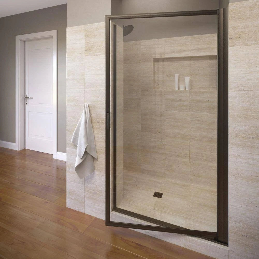 70.5x22 x 35.5x22 Pivot Shower Door Oil Rubbed Bronze J5713