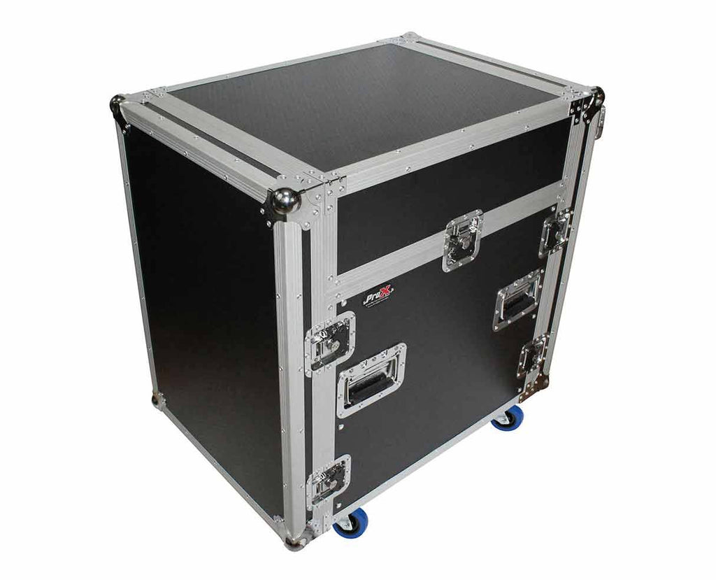 2U Rack 13U Top Mixer DJ Combo Flight Case with Laptop Shelf J106