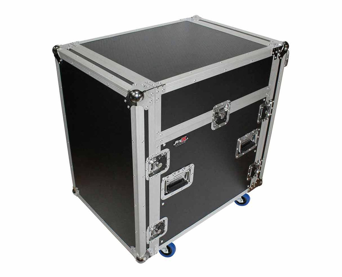 2U Rack 13U Top Mixer DJ Combo Flight Case with Laptop Shelf J106