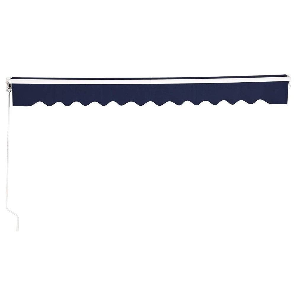 12x10 Feet Manual Retractable Patio Awning G869