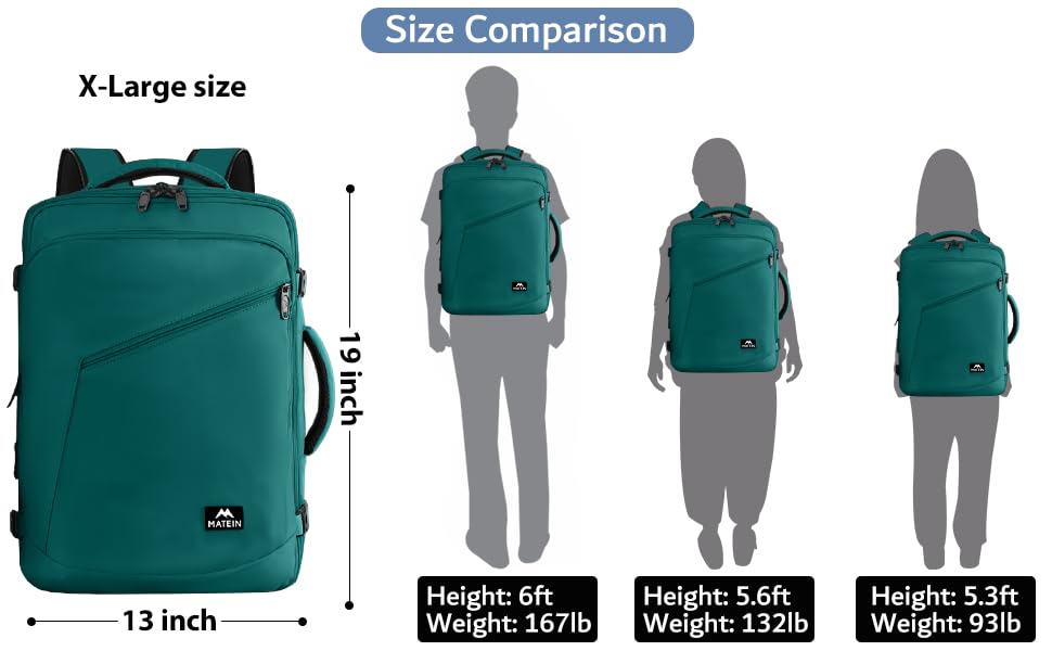 Black 27L Lightweight Expandable Waterproof Travel Backpack W421