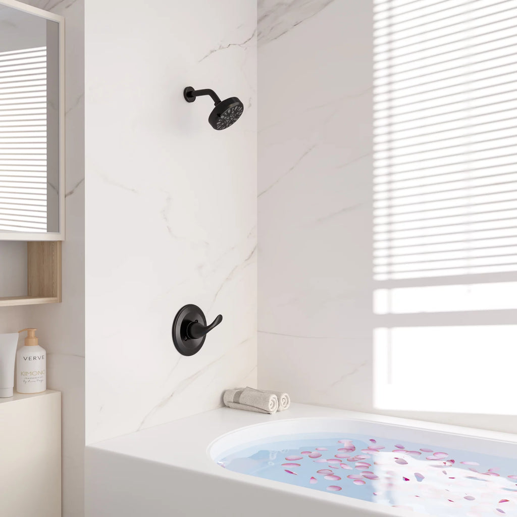 Matte Black Single-Function Shower Valve Trim Kit H7368