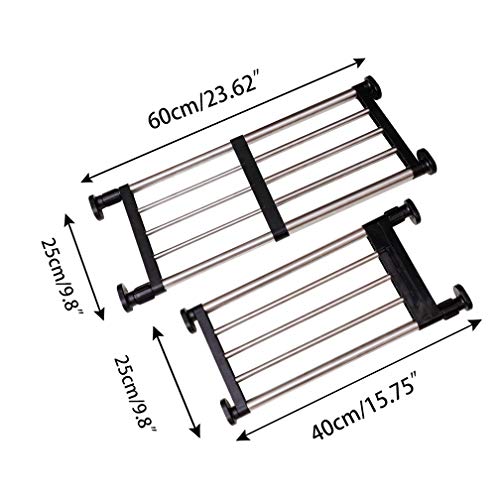 Black Adjustable Metal Shelf Rod V849