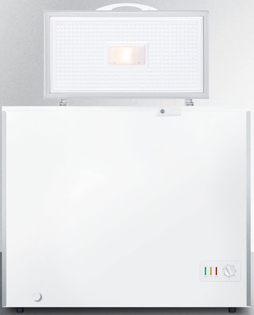 6.7 cu.ft. Chest Freezer in White with Stainless Steel Corner Guards D60733
