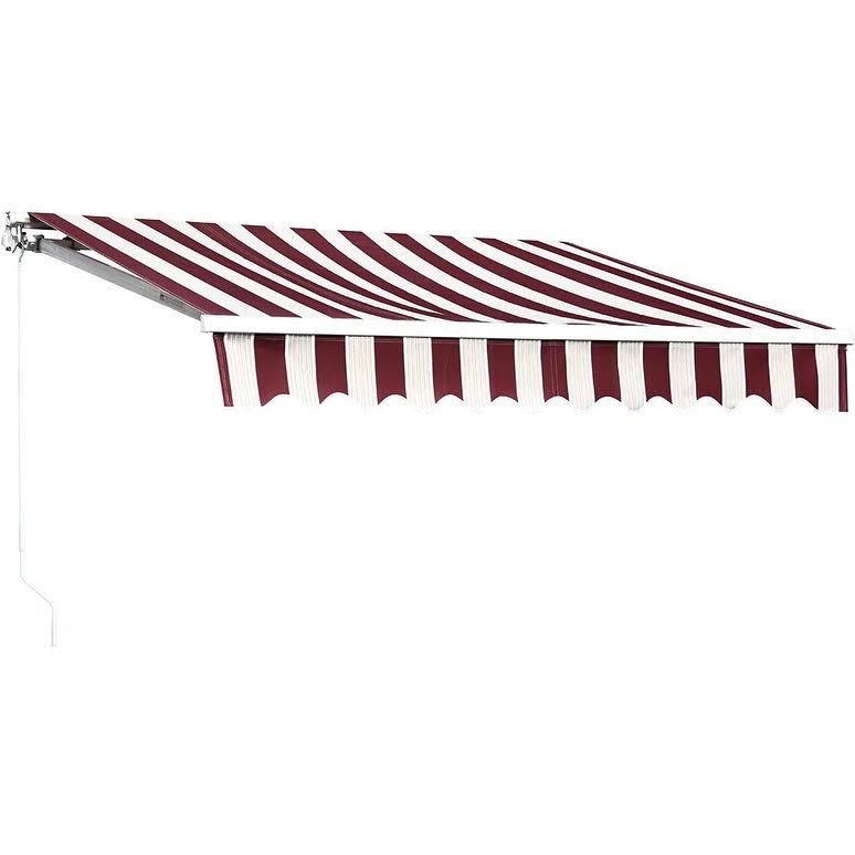 12x10 Feet Manual Retractable Patio Awning G869