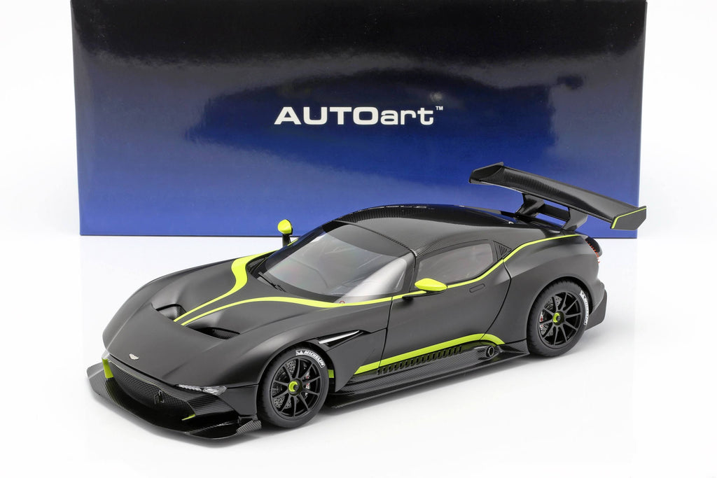 Matt Black with Lime Green Stripes 1/18 Model Car P4549