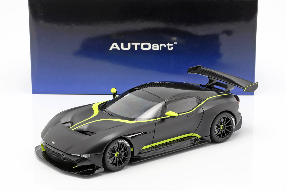 Matt Black with Lime Green Stripes 1/18 Model Car P4549