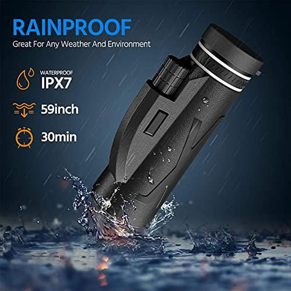 80x100 Monocular Telescope with Smartphone Holder & Tripod B864825