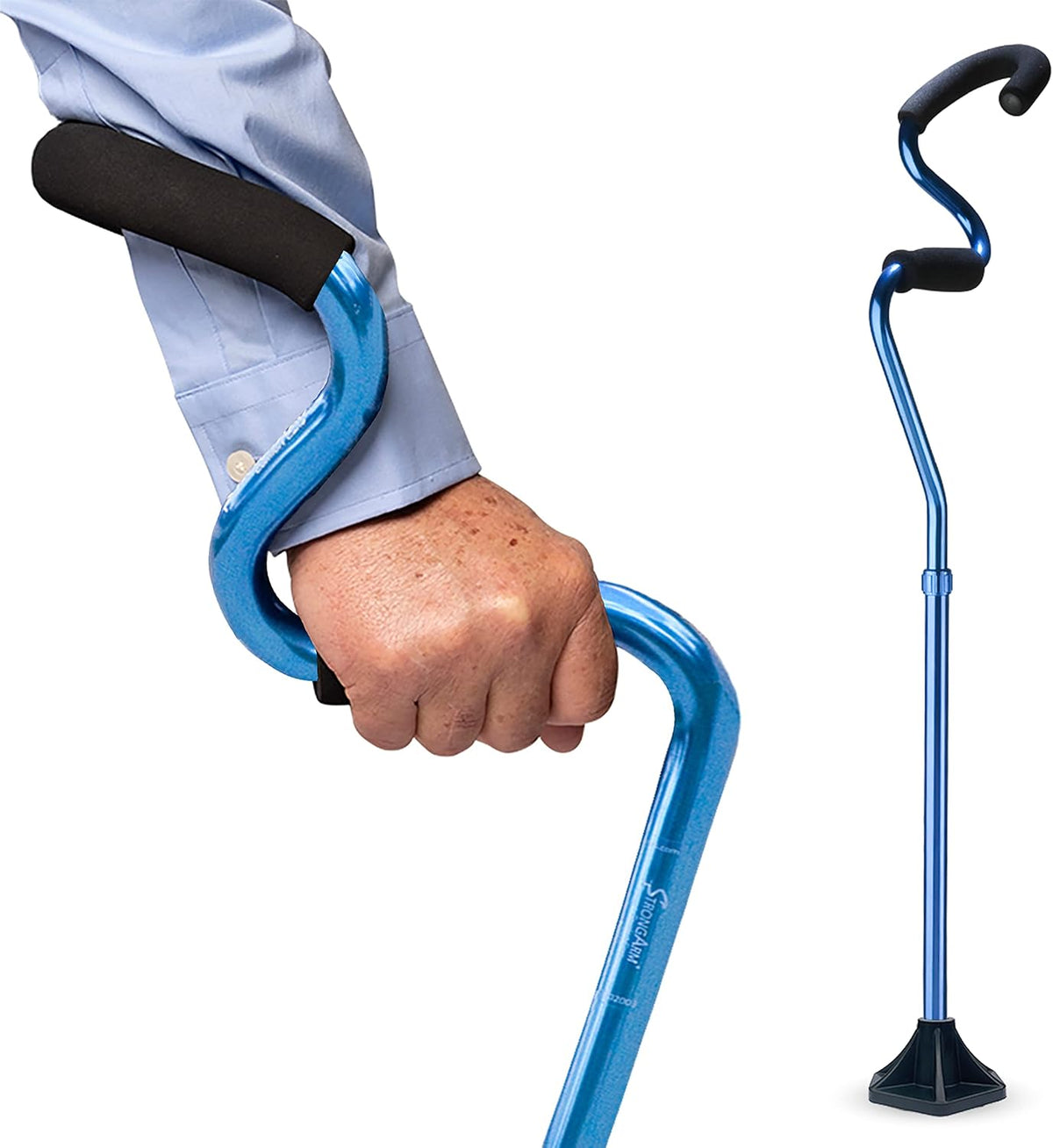 Black Lightweight Adjustable Walking Cane F870