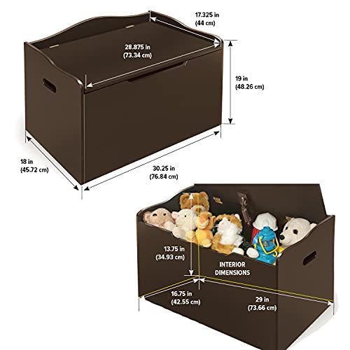 Gray Wooden Toy Box and Storage Bench Seat with Safety Hinge A176