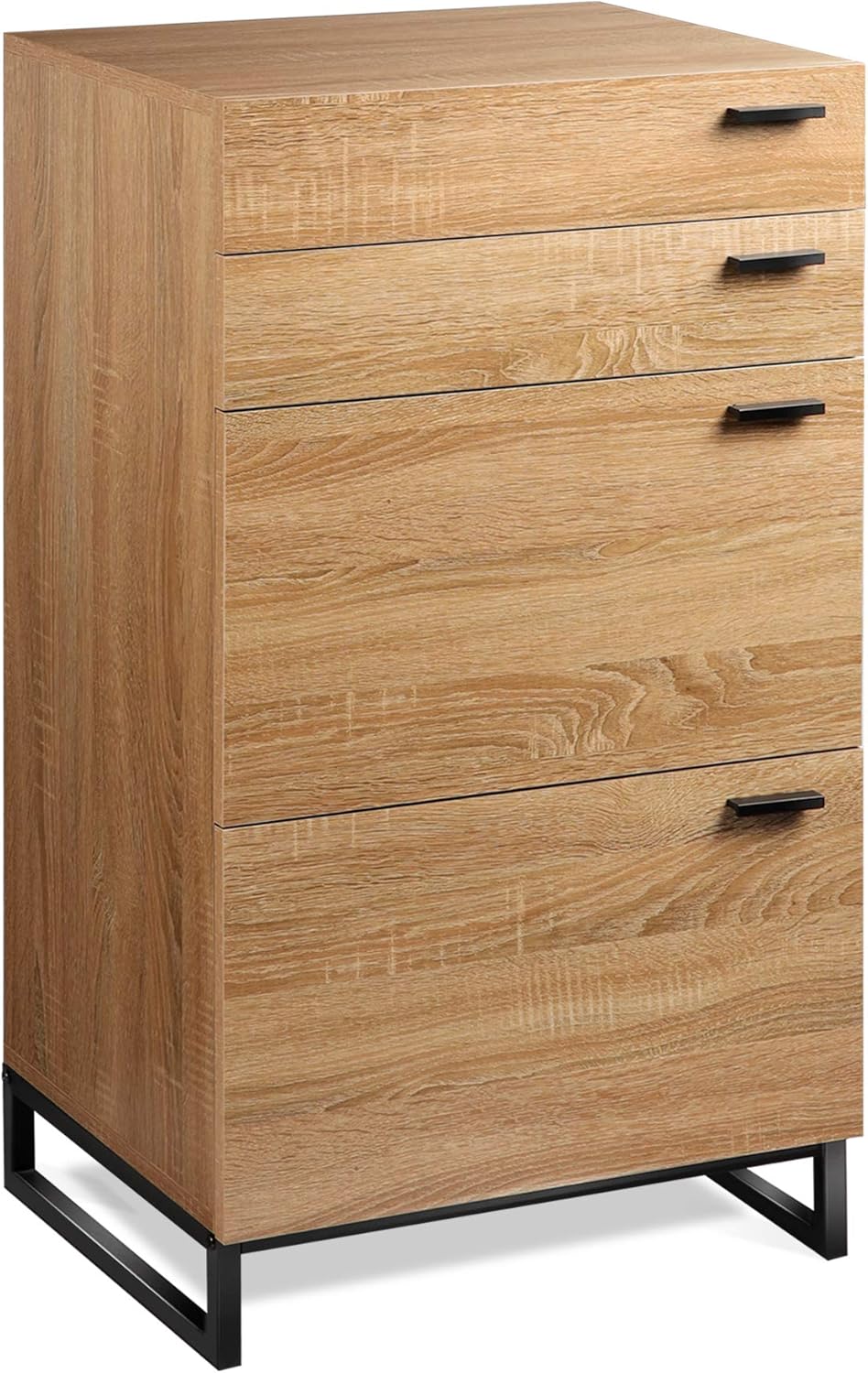Gray Oak 4 Drawer Wood Dresser M24180