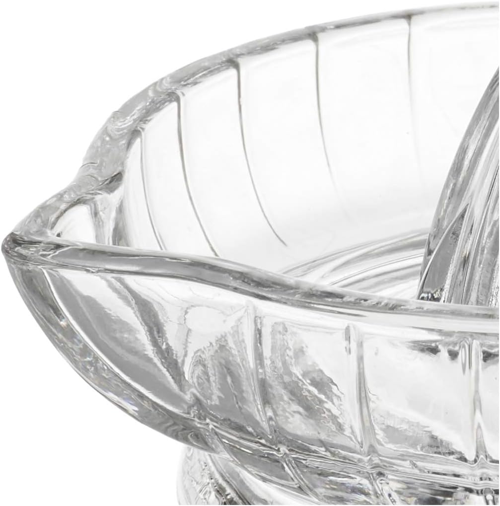 Clear Glass Citrus Juicer with Handle and Pour Spout G398871