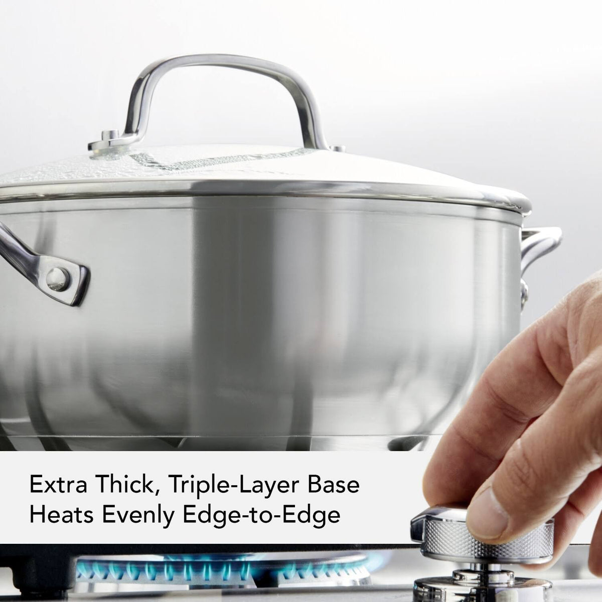 Stainless Steel 4qt Casserole with Lid T2529