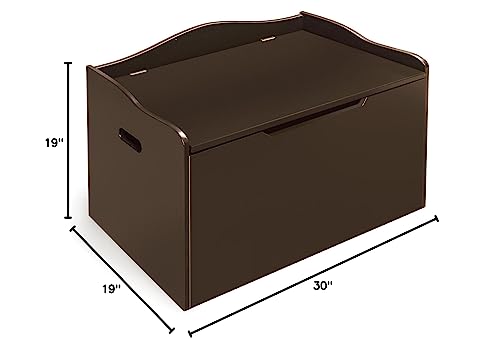 Gray Wooden Toy Box and Storage Bench Seat with Safety Hinge A176