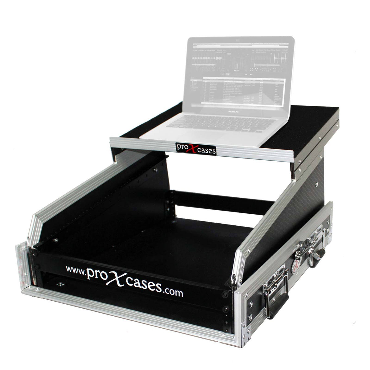 2U Rack 13U Top Mixer DJ Combo Flight Case with Laptop Shelf J106