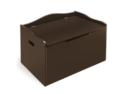 Gray Wooden Toy Box and Storage Bench Seat with Safety Hinge A176