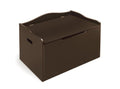Gray Wooden Toy Box and Storage Bench Seat with Safety Hinge A176