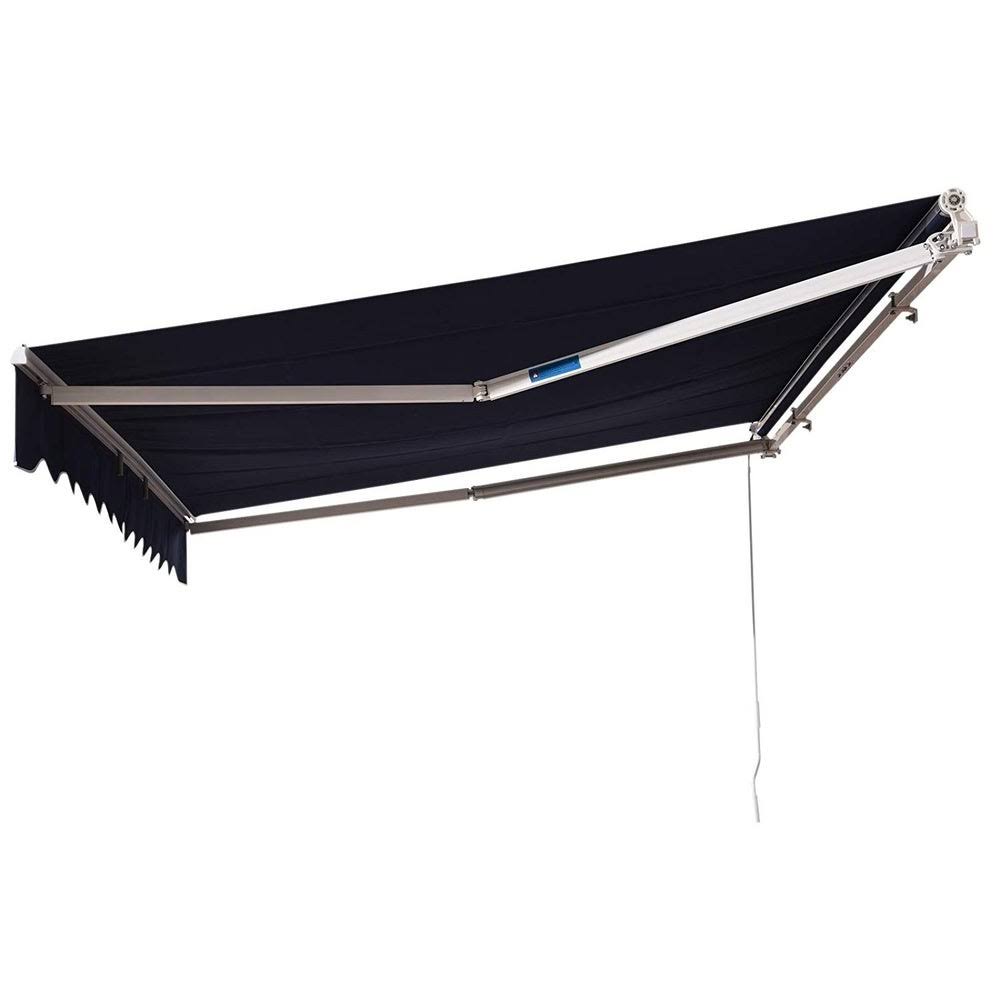 12x10 Feet Manual Retractable Patio Awning G869