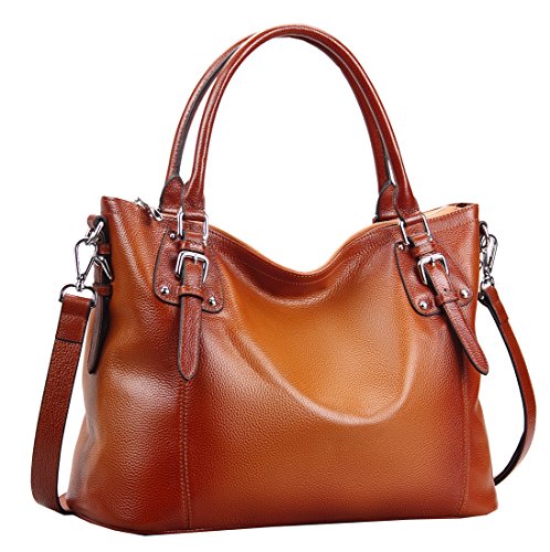 Genuine Leather Tote Shoulder Bag Satchel Purse Top Handle Hobo Crossbody Purse V6013