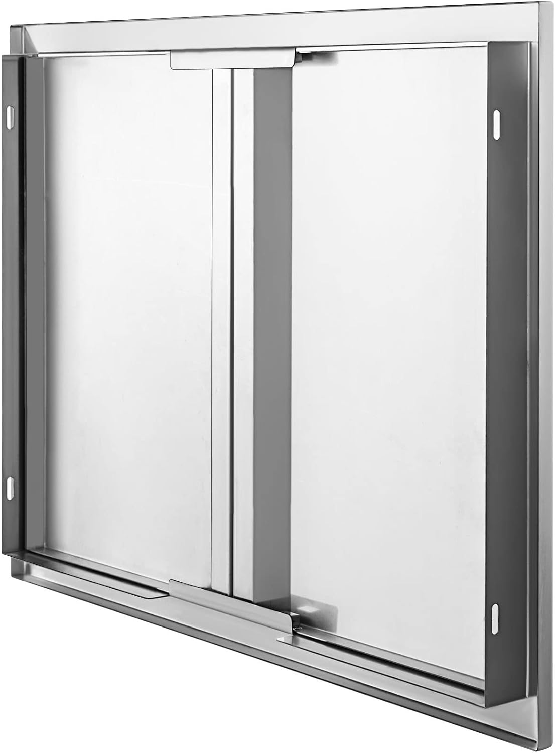 Double BBQ Access Door Stainless Steel with Recessed Handle W3076