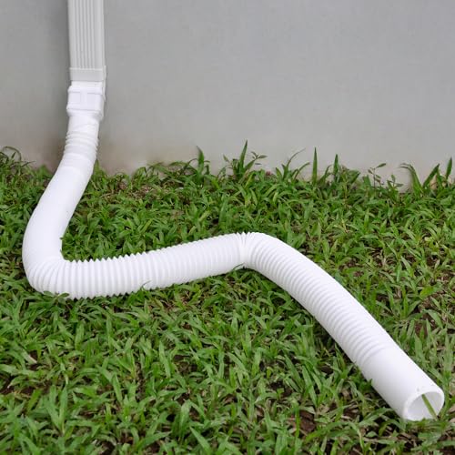 White 7ft Flexible Downspout Extender H312
