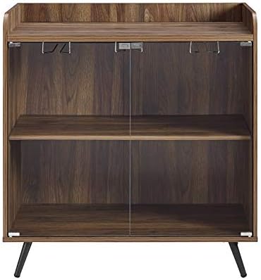 Glass Door Bar Cabinet in Dark Walnut I430286
