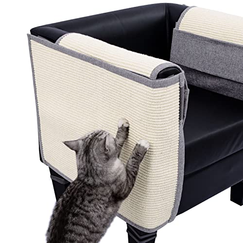 Natural Sisal Couch Corner Protectors for Furniture (Light Gray, Left) Q72489
