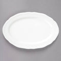 White 9 in. Porcelain Oval Platter T6261