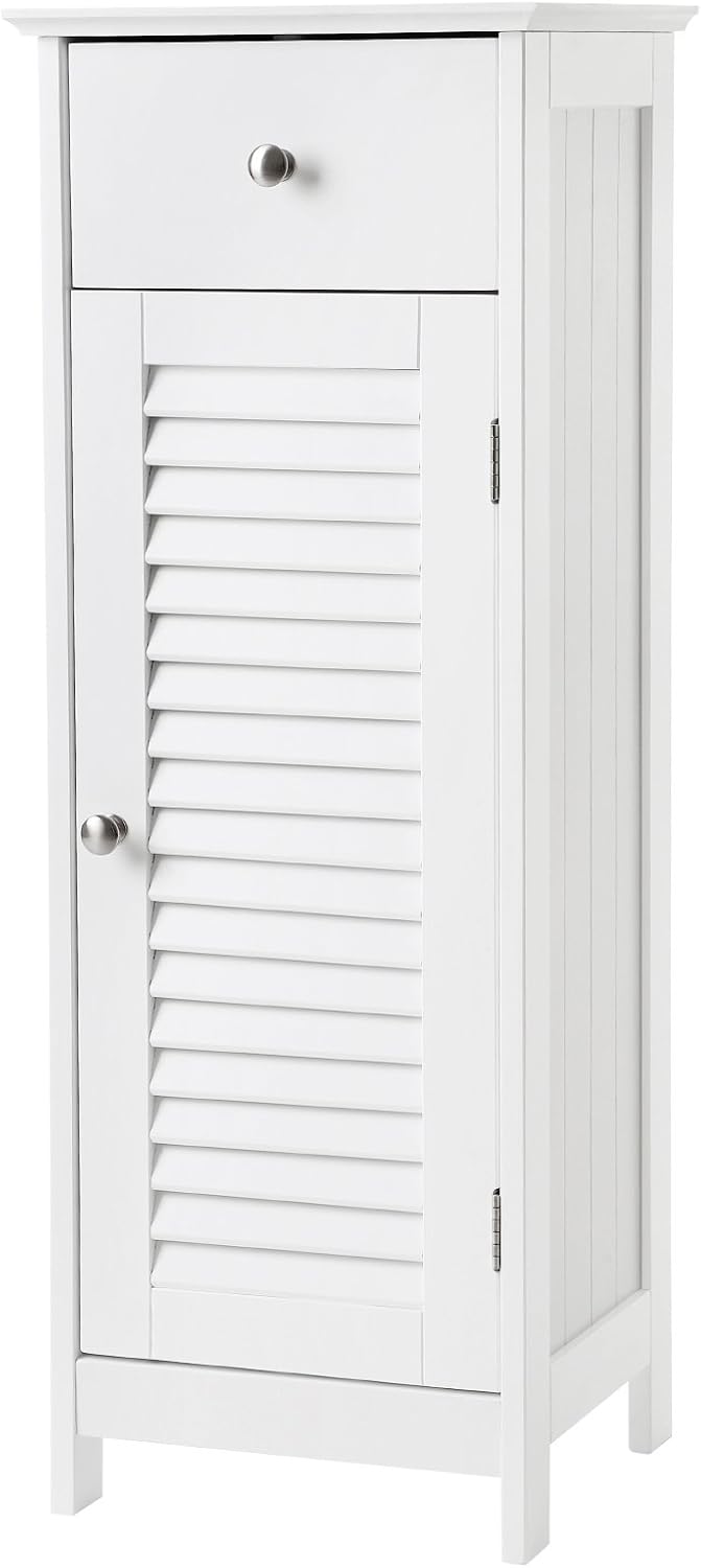 White 3 Tier Wooden Floor Cabinet N88964