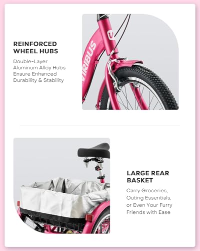 20 inch 7 Speed Folding Adult Tricycle with Dual Chain E3144