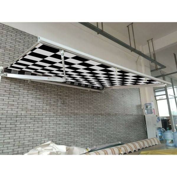 12x10 Feet Manual Retractable Patio Awning G869