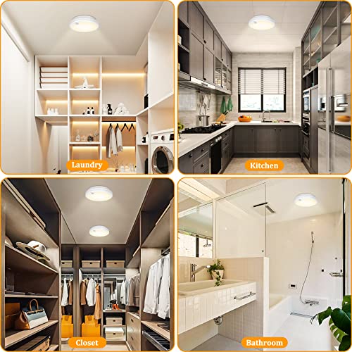 2-Pack Battery Operated Motion Sensor LED Ceiling Lights 3000K 400LM Y216200