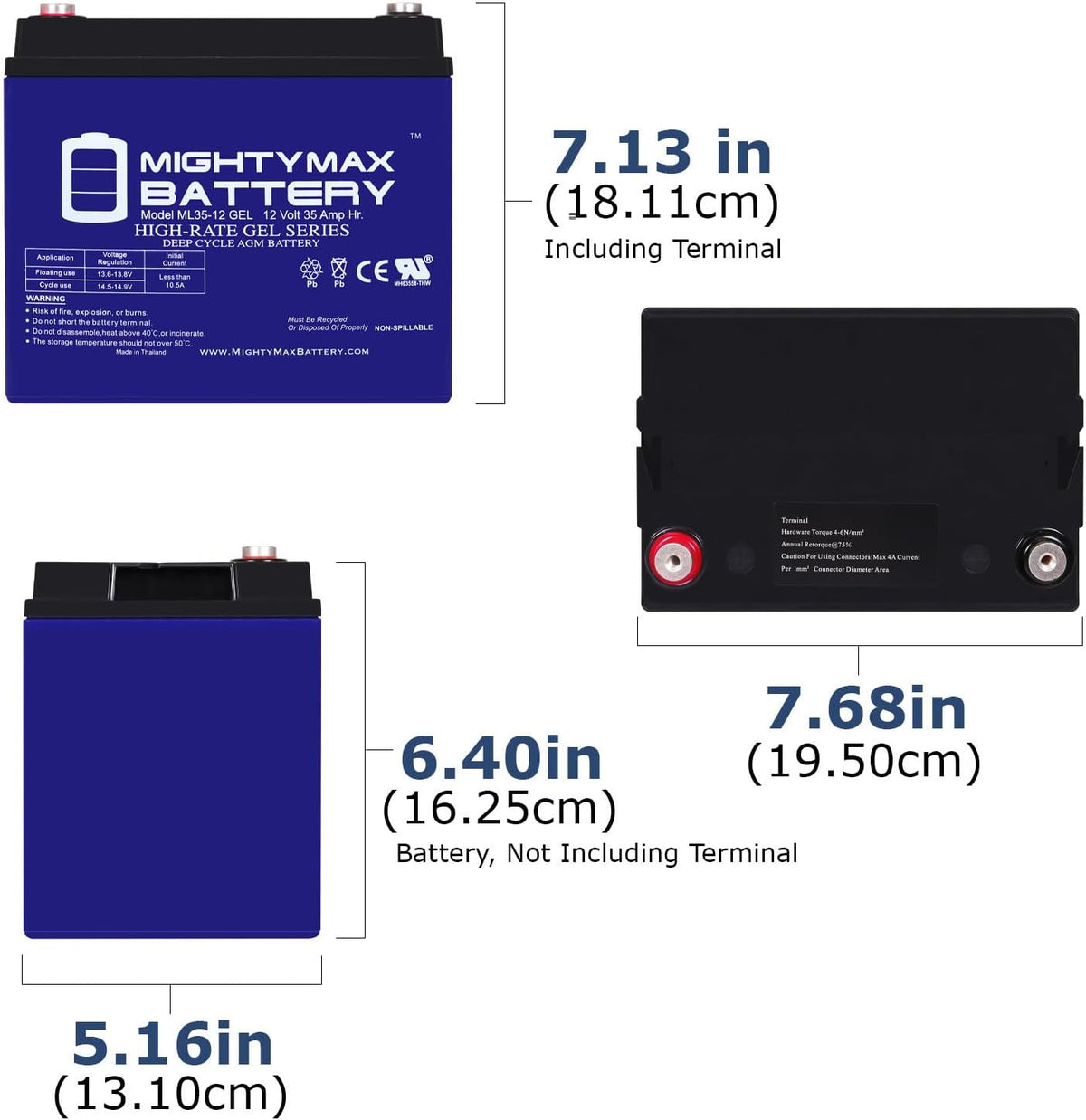 12V 35AH Gel Deep Cycle Battery I115