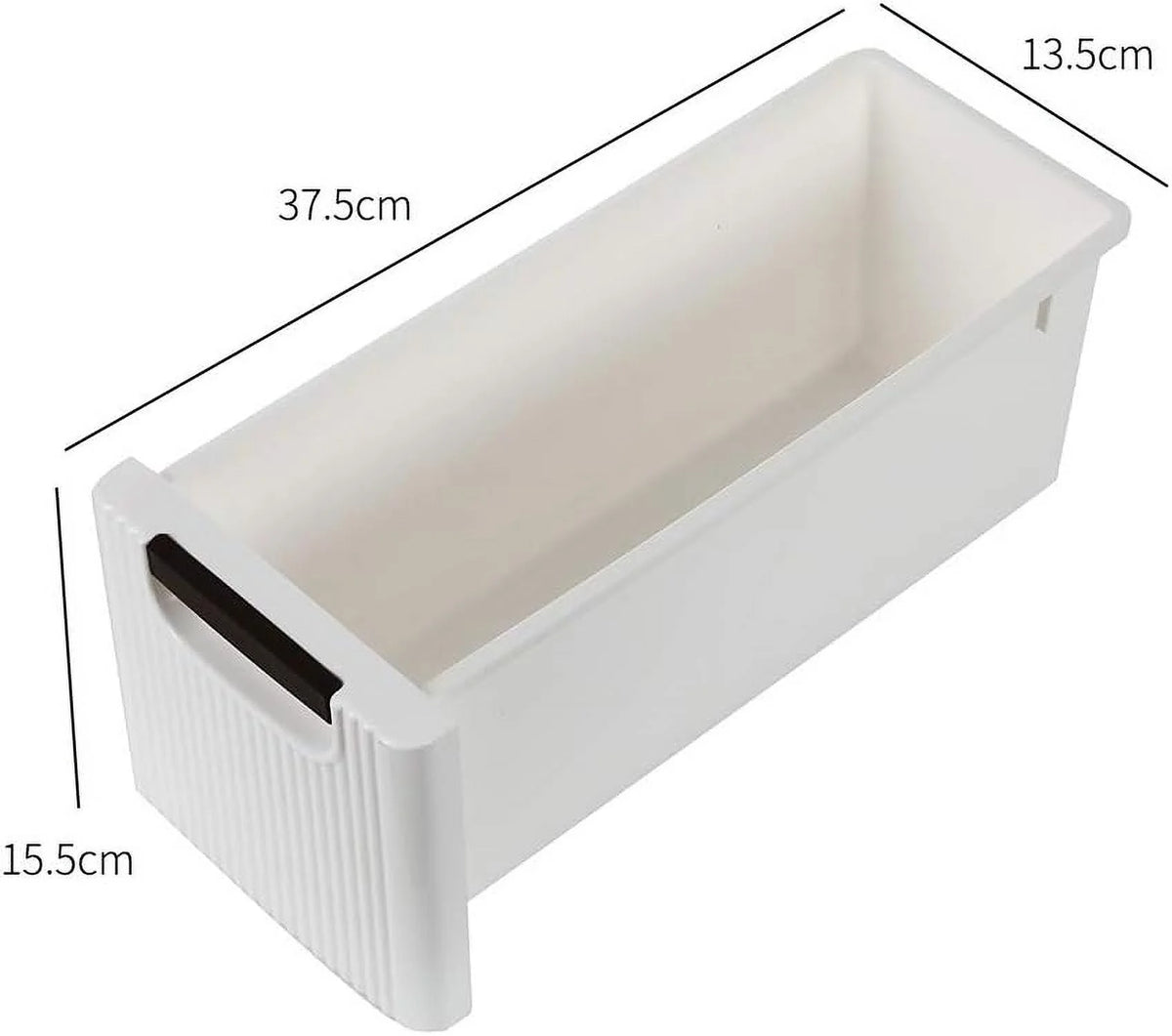 White 3-Tier Rolling Storage Cabinet with 3 Drawers O868338