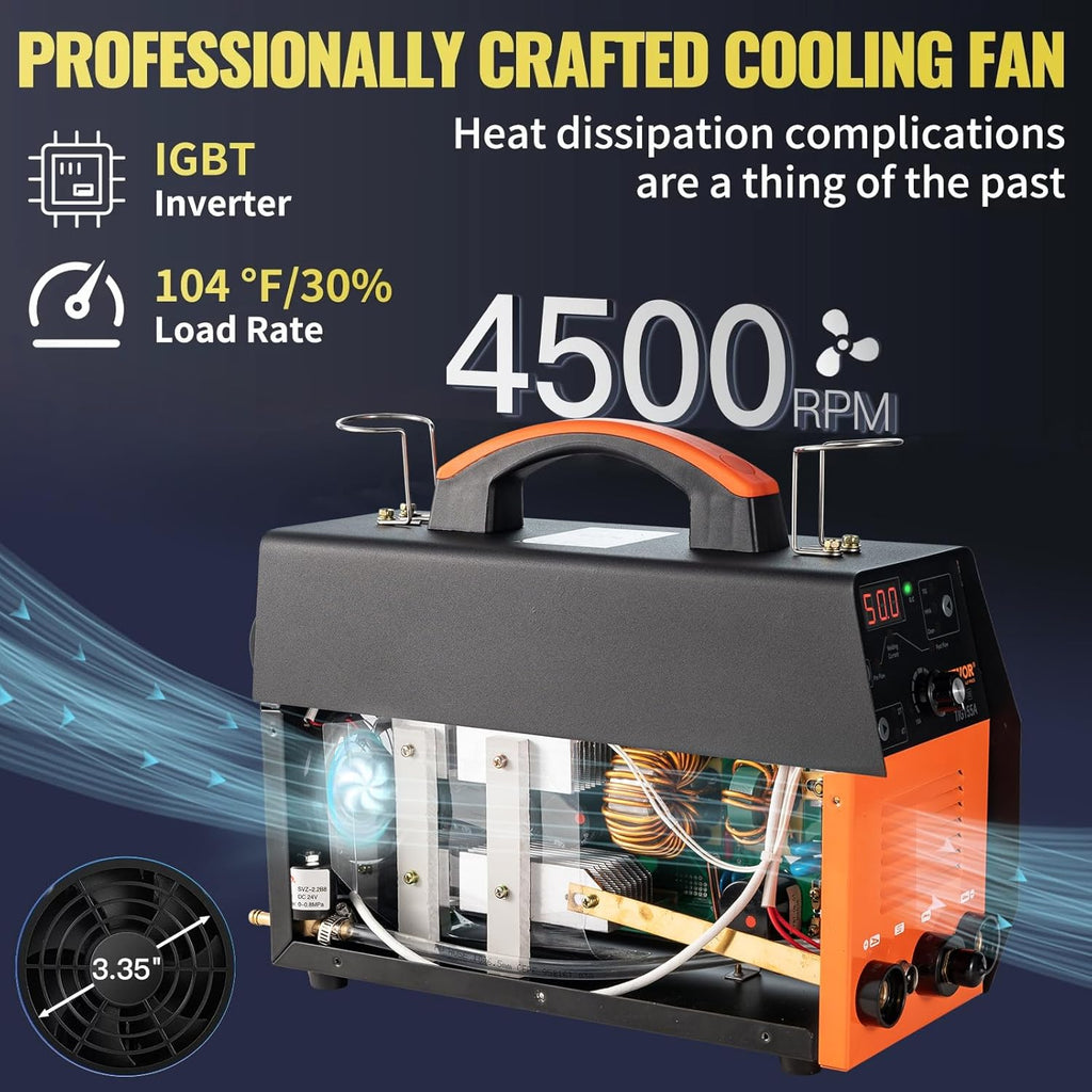 210Amp TIG Welder 3 in 1 110/220V Dual Voltage HF TIG/Stick/Clean Welding Machine with USB IGBT Inverter Torch J133