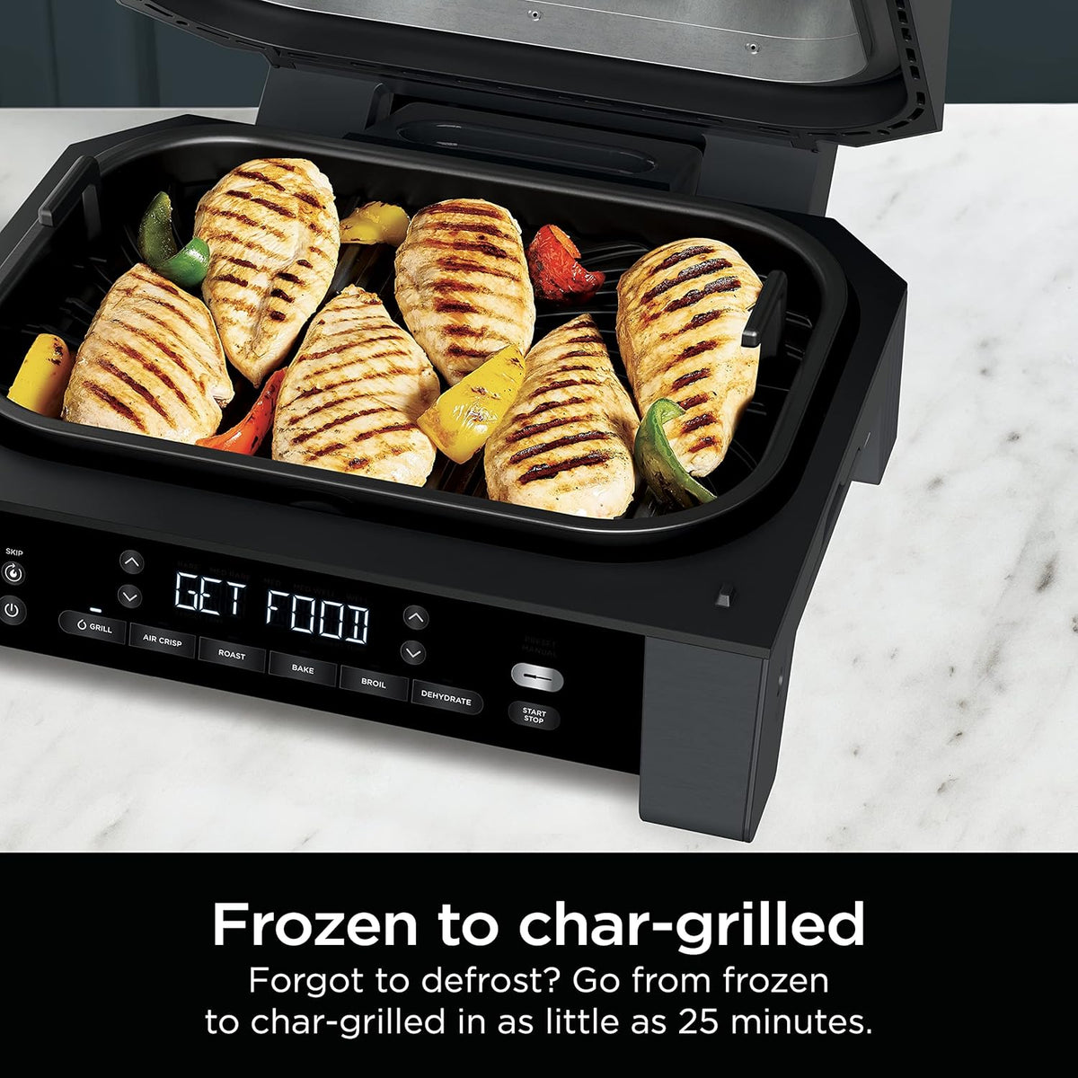 Black Indoor Grill with Air Fry U12072