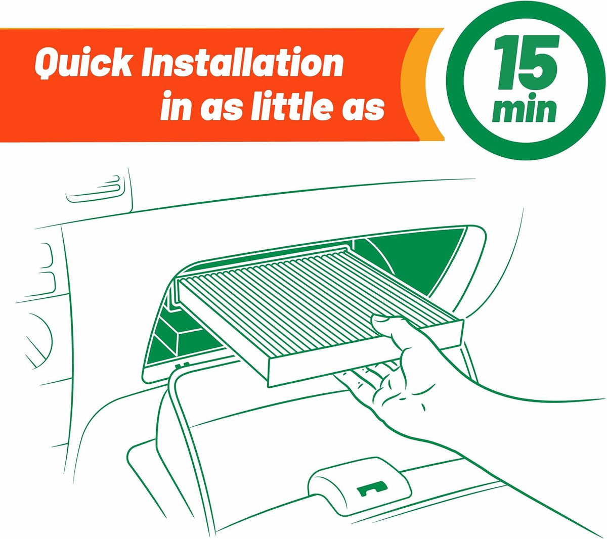 Cabin Air Filter with Arm and Hammer Baking Soda I1970