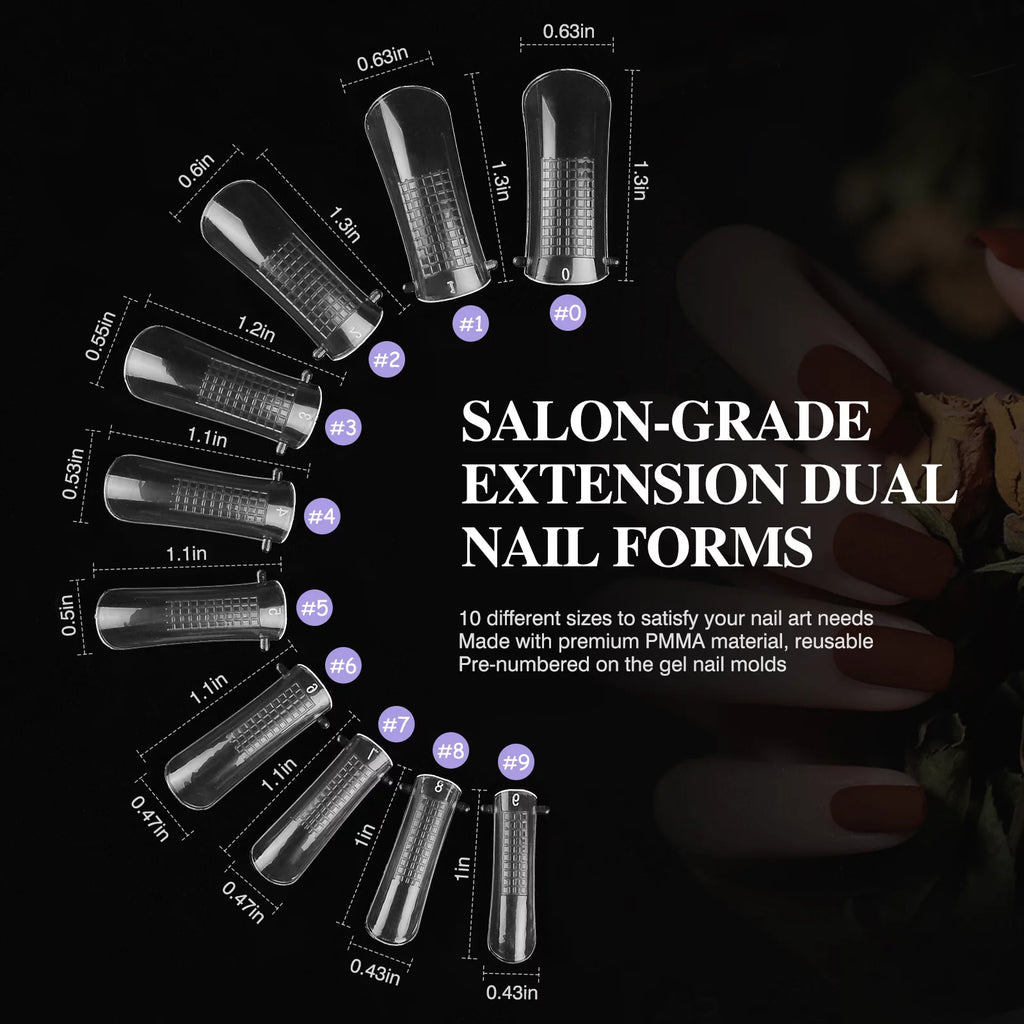 6 Colors Poly Extension Gel Nail Kit with Nail Lamp O903