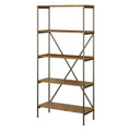 Vintage Golden Pine 5 Shelf Etagere Bookcase K96666