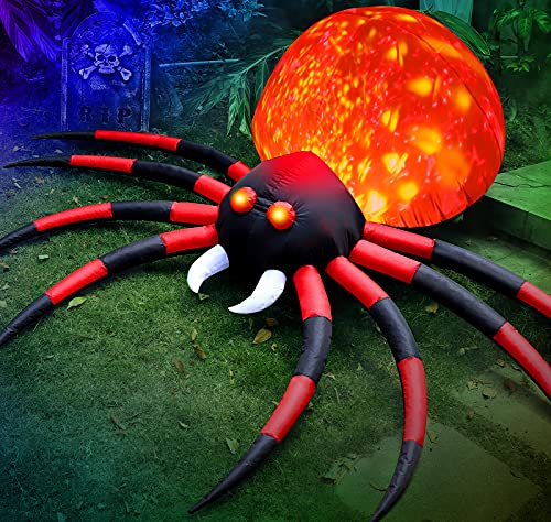 8 FT Halloween Inflatable Spider with LED K4128