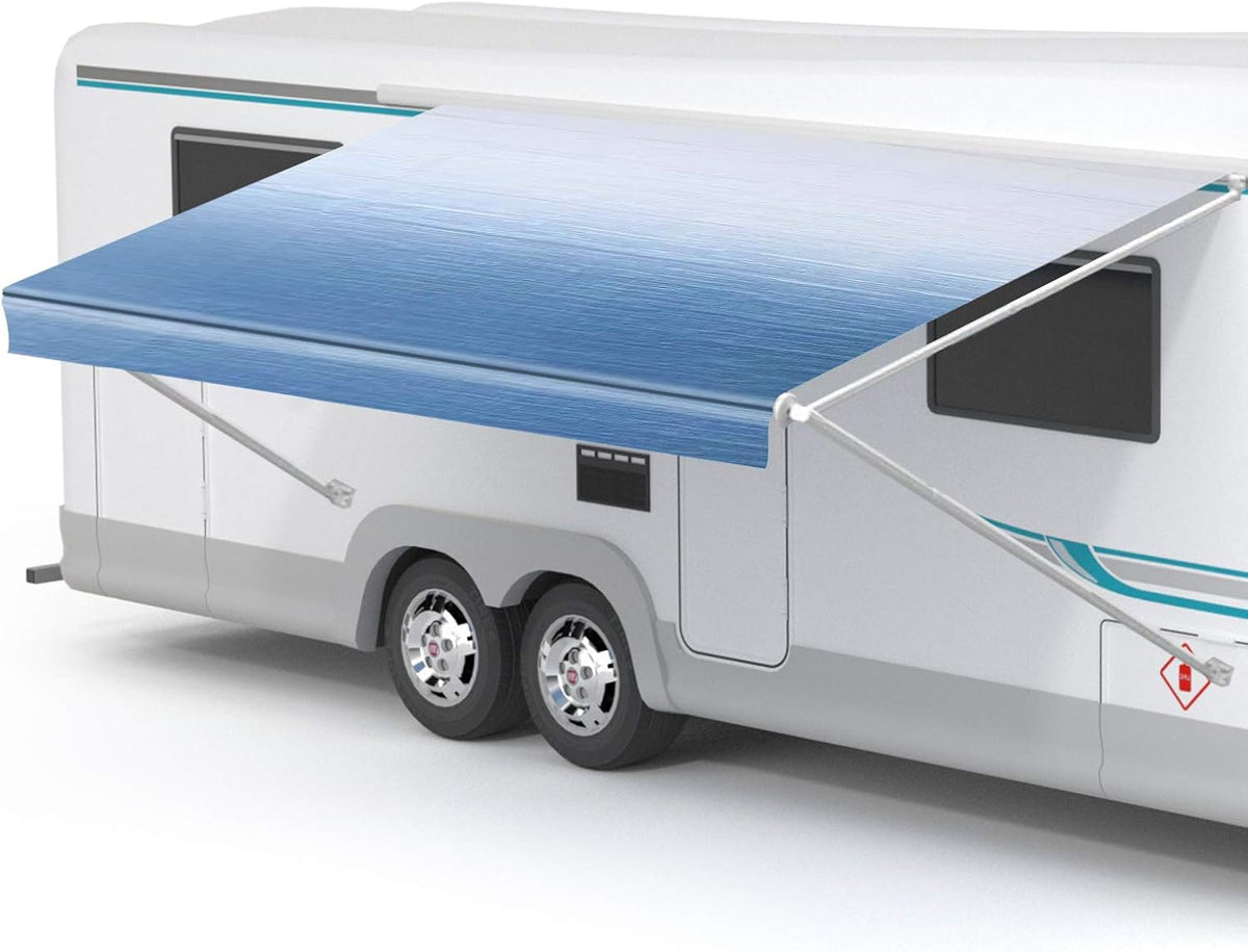 Waterproof Vinyl RV Awning Fabric Shade Screen - 18' J202