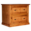Black Oak Lateral File Cabinet with Black Knobs M5364