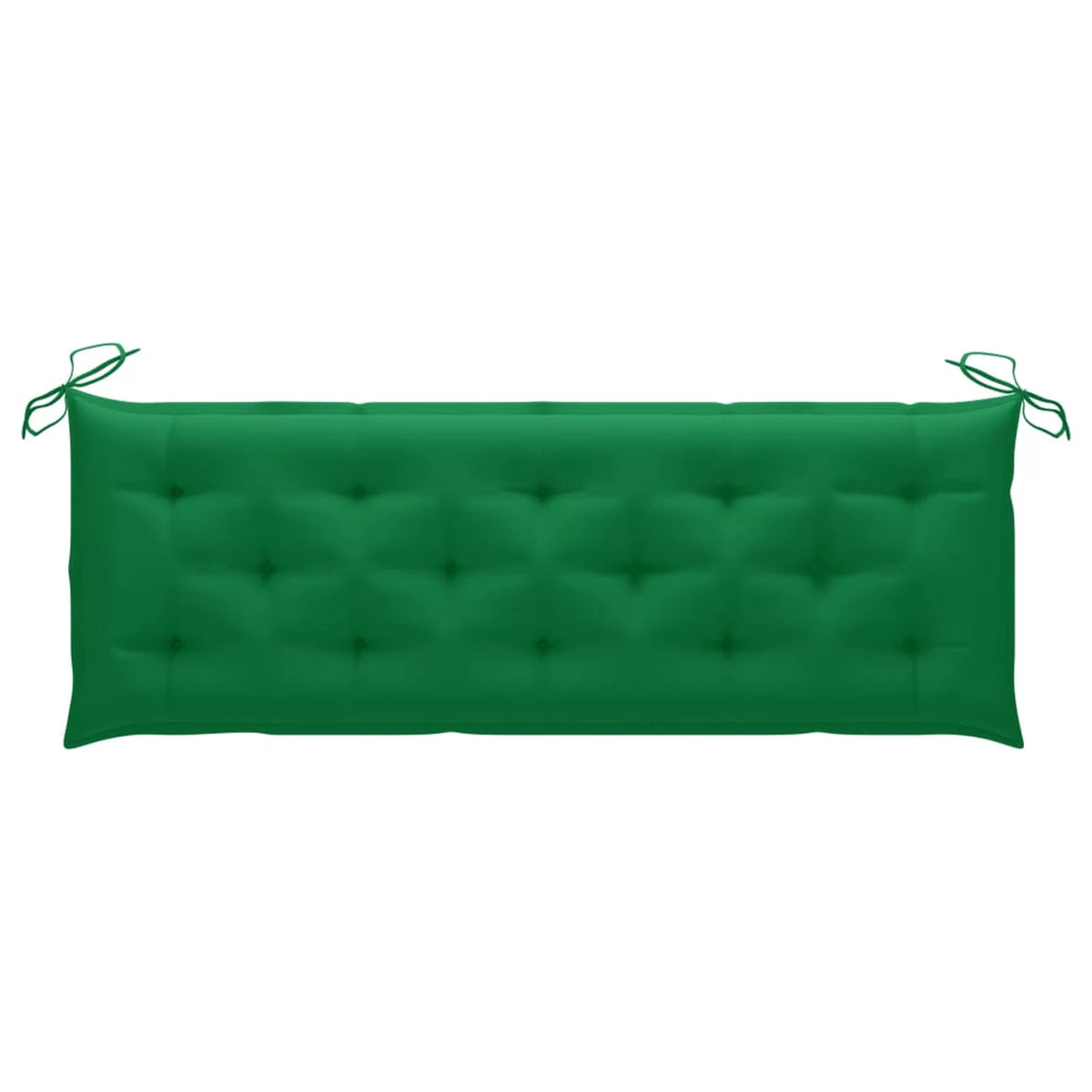 Green Cushion Acacia Wood Garden Bench D182384