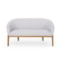 Misty Gray Brown Loveseat X3407