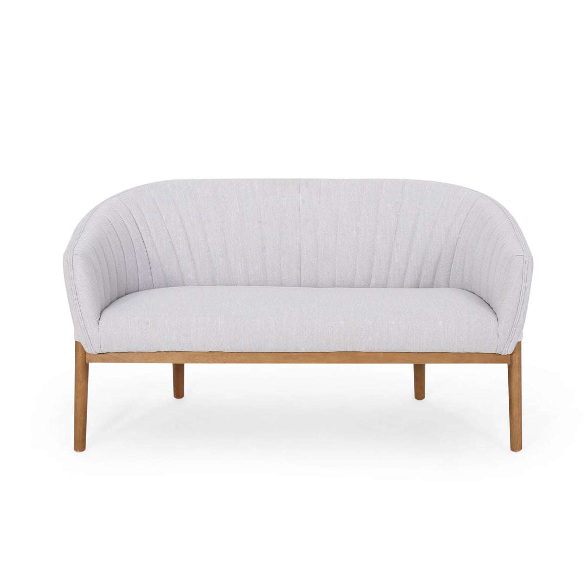 Misty Gray Brown Loveseat X3407
