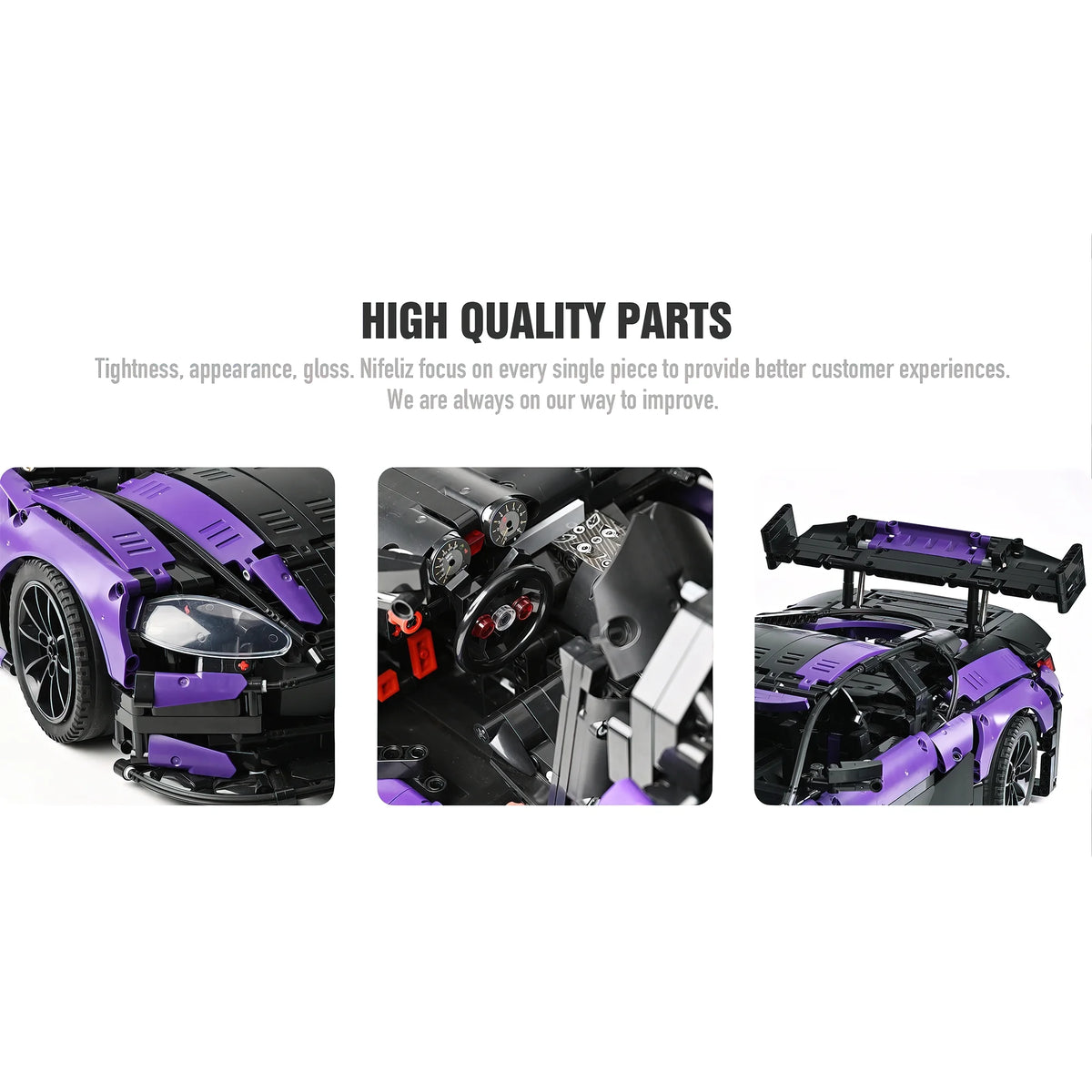 Purple Speed Champion Sports Car Building Kit Toy T16456