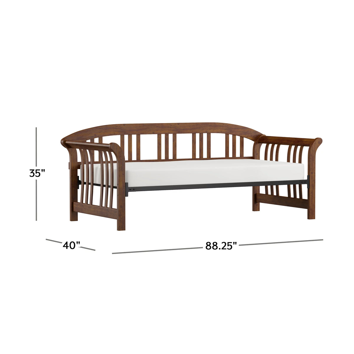 Walnut Wood Twin Daybed L969
