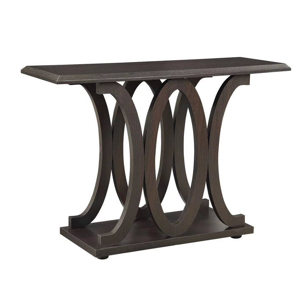 Cappuccino C-shaped Base Sofa Table C25929