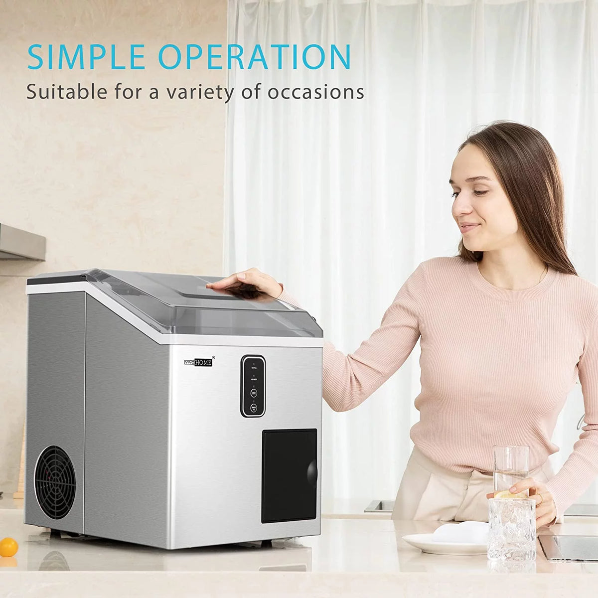 2 in 1 Countertop Ice Maker & Ice Shaver Machine Y975